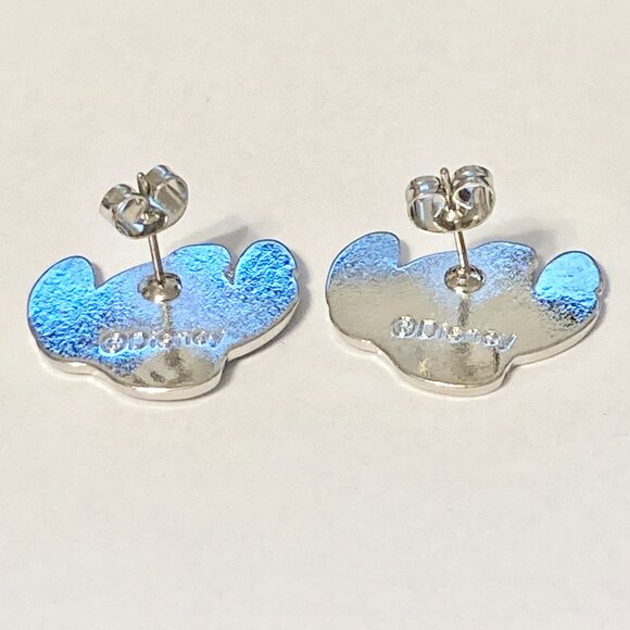 Disney Lilo & Stitch Christmas Earrings Santa Hat Holiday Silver Tone Posts - Picture 4 of 8